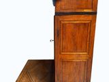 a wooden podium with a door on top of it