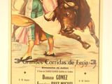 affiche annonçant une corrida dans une région espagnole