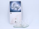 a picture of a pair of crystal shoes on a white surface