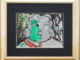 une image représentant un tableau d'une femme au visage vert