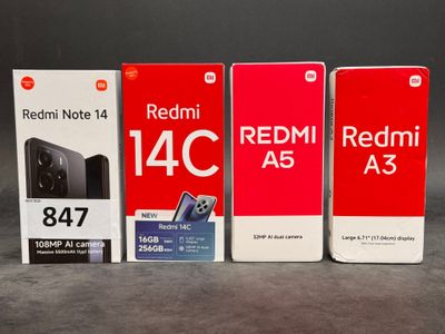 three redmi redmi a3s and redmi a5s are on display