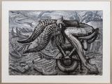 an image of a drawing of an elephant on a motorcycle