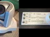 deux photos d'un appareil photo posé sur une table