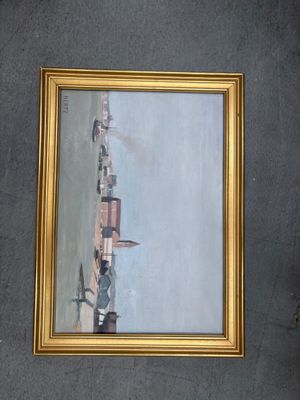 une photo d'un tableau accroché au mur