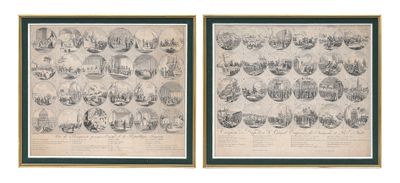deux cartes encadrées de la ville de New York, de l'État de New York et de New York