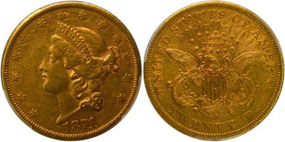two gold sovereigns, one with the head of a woman and the other with a crown