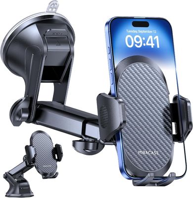 a close up of a cell phone holder with a cell phone in it