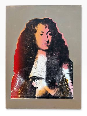 an image of a painting of a man with long hair