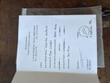 a piece of paper that has been placed on a table