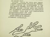 a picture of a book with a drawing of two hands on it