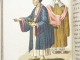 an open book with a picture of a man and a woman
