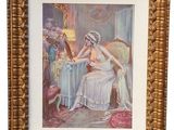une image d'un tableau représentant une femme assise à une table