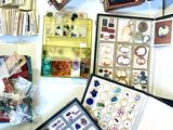 many different types of jewelry in this case