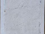 an image of a white tile on a wooden surface