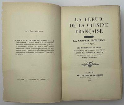 Bertrand GUÉGan (1892-1943) LA Fleur DE LA Cuisine FranÇAise…