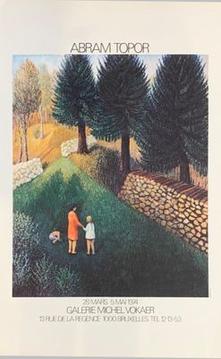 Abram TOPOR (1903-1992) Affiche , Gal. Michel Vokaer, 1974.