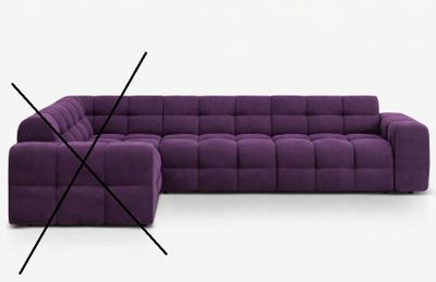 Module droit de canapé d'angle KENDAL , en velours couleur a…