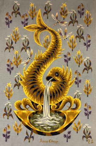 Tapisserie d’Aubusson d’après un carton de Simon CHAYE « Dauphin ...