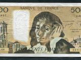 billet de 500 francs français sur lequel figure l'effigie d'une femme