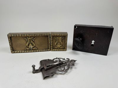 lot of two antique brass plated revolvers and a wooden box