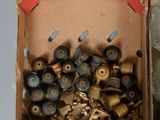 a box of assorted metal items in it