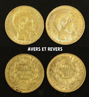 four different types of gold coins on a black surface
