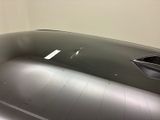 a close up of a car ' s hood with a sticker on it