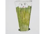 drawing of a glass of green liquid with a smiley face in it