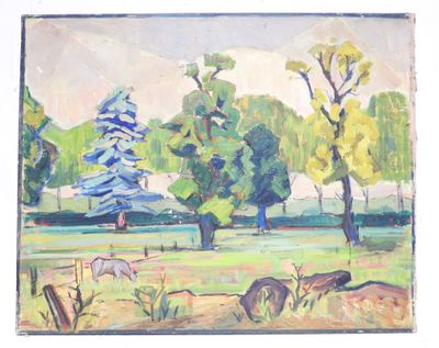 École du XXe siècle. La prairie. - Photo 1