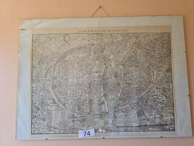 a picture of a map hanging on the wall