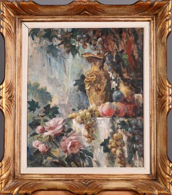 Gaston PLOQUIN (1882-1970) Fleurs et pomones