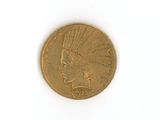 a gold coin with an indian head on it