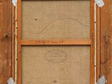 an image of a painting of a wooden frame with tape around it