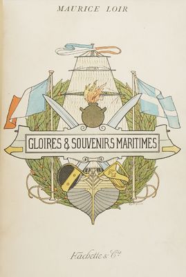 un vieux livre avec l'image d'un bateau