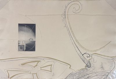 un dessin sur le mur d'une pièce où est accrochée une image