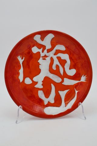 Jean LURCAT (d’après). Sant Vicens. Assiette en céramique émaillé...