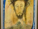 painting of a man with a crown of thorns on his head