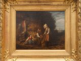 une image d'une peinture représentant un homme et une femme dans un champ