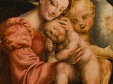 an image of a painting of a woman holding a baby