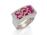 une bague en rubis et diamants, par van cleef