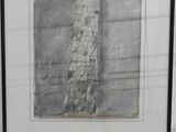 tableau représentant un arbre dans un cadre noir sur fond blanc