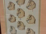 a picture of a picture of a horse heads in a frame