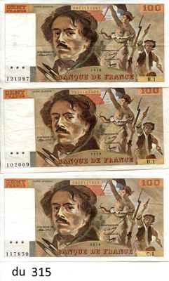 France. 100 Francs Delacroix. F.