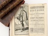 an old book with a picture of a man in a hat and coat