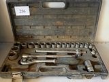 a tool set in a case on the floor