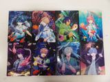 jeu de six cartes représentant des personnages d'anime dans différentes poses