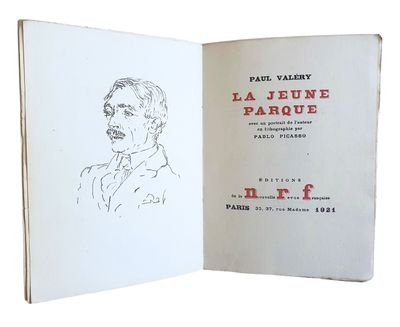 un livre ouvert sur lequel figure le dessin d'un homme en costume-cravate