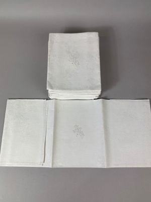 two napkins that are folded on top of each other