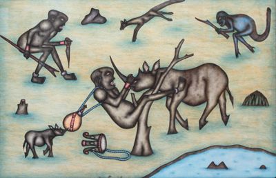 Kivuthi MBUNO (Né en 1947) Sans titre, 1998