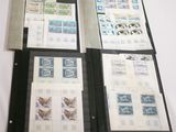 Plusieurs types de timbres sont exposés dans un classeur posé sur une table